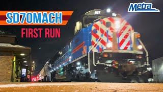 Metra SD70MACH First Revenue Run in the Lead [upl. by Odnesor]