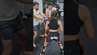 Girl Takes Down Guys with Powerful Leg Kicks [upl. by Brittney]