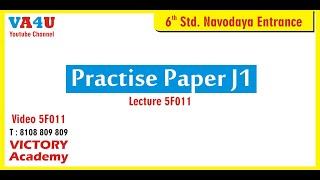 Navodaya Practice Paper J1 [upl. by Thaddaus]