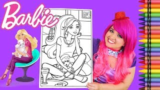 Coloring Barbie Dream House GIANT Coloring Book Page Crayola Crayons  KiMMi THE CLOWN [upl. by Ajnat]