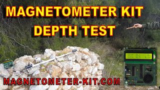 Magnetometer KIT depth test  DIY Fluxgate Magnetic Field Sensors Gradiometer  FGM 3 PRO [upl. by Oralie349]