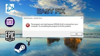 How to Fix quotOPENGL32dll Not foundquot error  QUICK AND EASY [upl. by Theta]