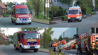 Feuer im Rathaus Einsatzfahrten FF Bramsche  Wallenhorst MHD RTW [upl. by Staw]