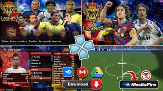 PES LEGENDS PPSSPP FULL FACES GRAPICH HD COMENTARY ENGLISH [upl. by Airdnekal]