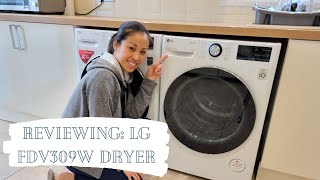 Reviewing LG FDV309W Heat Pump Tumble Dryer [upl. by Eiramadnil]