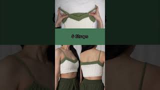 How to Crochet a Bralette In 4 Easy Steps crochet crochetcroptop crochettop crochettutorial diy [upl. by Lika429]