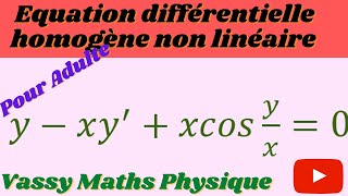 Equation homogène non linéaire LP7 [upl. by Ettelorahc]