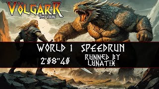 Volgarr The Viking  World 1 Speedrun in 208quot40 [upl. by Huey]