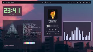 Arch Linux Gnome Desktop WorkflowCatppuccin  Topbar Tutorial [upl. by Gore]