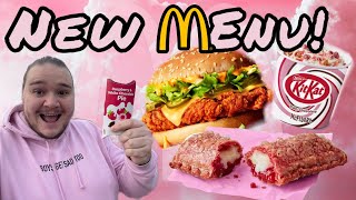 NEW McDonalds Menu Review Including Franks RedHot McSpicy and KitKat Ruby McFlurry [upl. by Mann829]