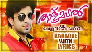 Penne Neeyen Kanavil Karaoke With Lyrics  New Mappila Album Karaoke  Abid Kannur  Taj Mahal [upl. by Atsocal]