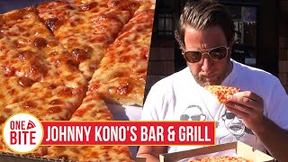 Barstool Pizza Review  Johnny Konos Bar amp Grill Weymouth MA presented by DraftKings [upl. by Ulphi]