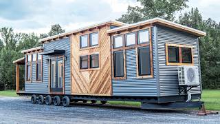 The Most Rustic Beautiful Big Sky Tiny Houses by Timbercraft Tiny Homes [upl. by Schlessel]