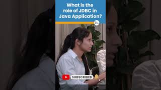 Role of JDBC in JAVA Application  Java Interview Question  shorts kiransir java frehsers [upl. by Lorrimor265]