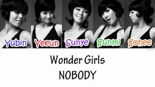 Wonder Girls  NOBODY Lyrics HANROMENG [upl. by Yenahteb]