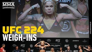 UFC 224 Ceremonial WeighIn Highlights  MMA Fighting [upl. by Partridge]