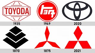 🇯🇵JAPANESE CAR LOGOS EVOLUTIN TOYOTA SUBARU HONDA NISSAN MAZDA MITSUBISHI ISUZU LOGOS [upl. by Anilrahc]