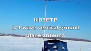 14 wave vertical ground plane antenna vhf [upl. by Yemac354]