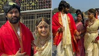 Bigg Boss Vasanthi Krishnan at Tirumala With Husband After Marriage  Vasanthi krishnan Marriage [upl. by Farkas645]