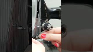 Learn how to thread vintage Singer sewing machine threading sewing sewingforbeginners [upl. by Eatnoj]