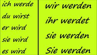 ♫ Werden Conjugation Song ♫ German Conjugation ♫ Das Lied der Konjugation von Werden ♫ [upl. by Alleroif515]