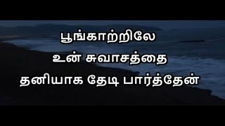 Poongatrile Un Swasathai Karaoke With Lyrics Tamil  Tamil Karaoke Songs [upl. by Soirtimid]