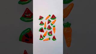 Color mix with 🥕🍉  satisfying colormixing tiktok shorts short art creative watermelon [upl. by Corinne]