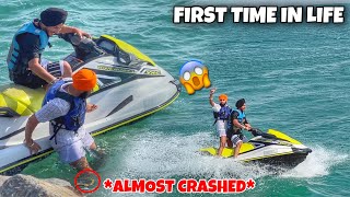 Jetski Ride For The First Time GONE CRAZY Dubai Beach Life [upl. by Michaeu]