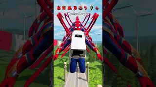 Superheroes Cars vs SpiderMan 🔥😱 BeamNGDrive shorts beamngdrive beamngshorts spiderman funny [upl. by Noraa]