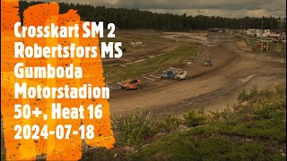 Crosskart SM 2  Robertsfors MS Gumboda Motorstadion  50 Heat 16  20240718 [upl. by Beryl]