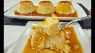 FLAN MUY CREMOSO SIN HUEVOS SIN HORNO Y EN 10 MINUTOS Delicioso flan de vainilla muy fácil [upl. by Alver]