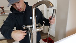 Easy way to Install a Freestanding Tub Part 2 [upl. by Leirum879]