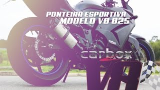 Ponteira Escapamento V8 Inox p Kawasaki Ninja 250 Carbox [upl. by Ainehta988]