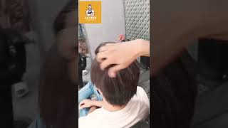 final result keratine protein hairstyle youtube shorts barber saloon keratin hair happy [upl. by Ainiger741]