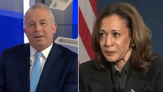 Overrehearsed Sky News host reacts to trainwreck Kamala Harris interview [upl. by Atikel]