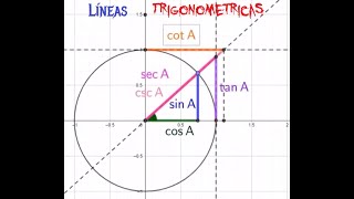 Funciones trigonométricas Definición líneas trigonométricas y gráfica [upl. by Elwee296]