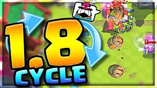 WOW 18 Cycle DECK  Triple Elixir Challenge Clash Royale [upl. by Kroy]