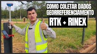 Como coletar dados RTK  RINEX simultaneamente para Georreferenciamento de Imoveis Rurais [upl. by Rehpretsirhc525]