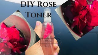 Diy rose toner 🌷Best toner for glowing skin [upl. by Tim404]