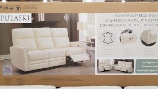 Costco  Pulaski  Leather Power Reclining Sofa 1099 Loveseat 999 [upl. by Oinimreh]