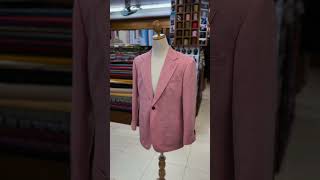 Salmon Pink Hopsack  Pure wool 🪡🧵  Star Tailor House  Bespoke Tailor Phuket  Tailor in Phuket [upl. by Garcon]