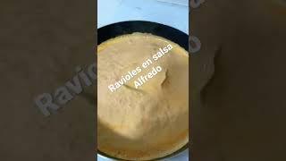 como hacer ravioles con Salsa Alfredo y con chipotle recetas cocina pasta [upl. by Archibaldo]