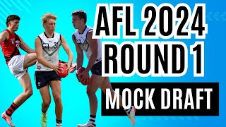 AFL 2024 Round 1 Mock Draft  Without trades  FINAL VERSION [upl. by Ancelin]