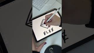 Design with us 💫 The name Elle as a Logo logodesign designprocess adobeillustrator procreate [upl. by Sher542]