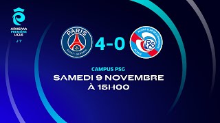 J7 I Paris SaintGermain– RC Strasbourg 40 le résumé I Première Ligue FFF 20242025 [upl. by Nnaaras]