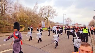 Clydebank Blitz memorial parade  Pride of the rock Flute Band 09032024 [upl. by Tobye]