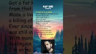 Eminem  Rap God Lyrics shorts [upl. by Knut136]