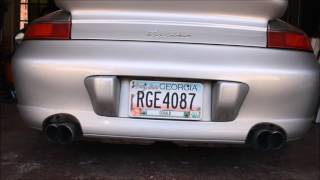 Porsche 996 Turbo exhaust comparison OE wgutted cats vs Fabspeed Gen1 [upl. by Frodi]