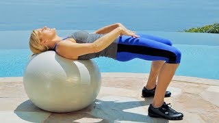 25 min Beginner  Intermediate Stability Ball Workout with Weights [upl. by Anifled]