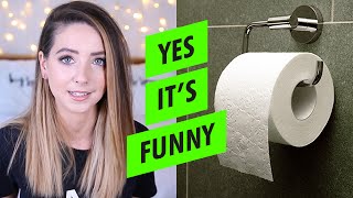 Zoella  Reviews TOILET ROLL [upl. by Ardnic421]